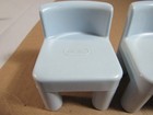 Vintage Little Tikes Lot Of3 Dollhouse Size Blue Chairs Furniture Set