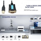 Usb To Rs232 Serial Adapter Cable Pl2303 Db9 Male Converter For Win11 Laptop Pc