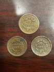 Lot Of  3  1845 1851 1852 Large Cents - Higher Grade