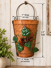 Vintage Wall Basket Woven Wicker Wall Pocket Hanging Grapes Tuscany Decor 13 