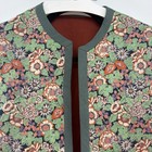 Vintage Handmade Boho Tapestry Vest  Folk Floral solid Pockets Two Sided Smock