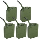 5pcs Jerry Can Gasoline Oil Army Can Backup 5 Gallon 20l Metal Steel Tank
