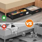 Under Bed Storage With Wheels 2-pack Under Bed Storage Containers With Black