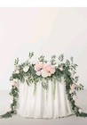 Lings Moment 9ft Flower Garland French Pink Rose Eucalyptus Wedding Arch Decor