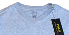 Nwt Polo Short Sleeve V-neck T-shirt Top Blue Boy s Medium 10-12