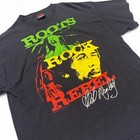 2000s Bob Marley Vintage Roots Rock Rebel  Black T-shirt  Size Xl