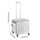 Folding Rolling Utility Shopping Cart Portable Crate Handcart 360   Rotate Wheel