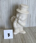 Ready To Paint Ceramic Bisque - Dona   s Molds - Snowman W  Snowflake -  b