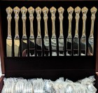 Vtg Complete Service For 12 Pegasus Stainless Gold Retroneu Flatware In Box New