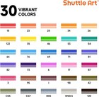 Shuttle Art 30 Colors Dual Tip Art Markers Permanent Marker Pens Highlighters