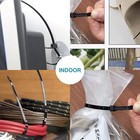 Zip Cable Ties Assorted Sizes 4    6    8    12     Heavy Duty Nylon Black Uv Resistant