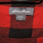 Eddie Bauer Red Black Buffalo Plaid Flannel Shirt Size L Button Front