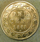 1881 H Canada Large Cent Au Red-brown Beautiful Queen Victoria Canadian Penny