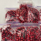 Vtg 113  Red Wood Beads Cranberry Country Christmas Garland 13 Strands