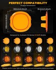Auxbeam P4 Series 4 Inch Deep Amber Light Covers 4  