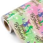 Witch Birthday Wrapping Paper Roll - Mini 17 Inch X 16 5 Feet Colorful Witch