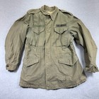 Vintage Us Army M-1951 Field Jacket Medium Field Coat Liner Hood Belt Military
