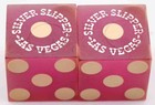 Silver Slipper Casino Las Vegas Nevada Dice Pair Purple