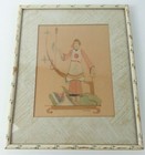 Antique Oriental Japanese Chinese Water Color Marcae Art