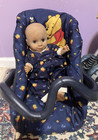 Vintage Winnie The Pooh Doll Stroller Car Seat With Original Doll By Hauck Ec