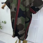 Open Front Long Cardigan Kimono African Women Camouflage Printed Loose