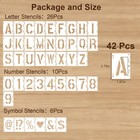 Qdfmkac 42 Pcs 2 In Letter Stencils For Painting  Interlocking 2 Inch  White