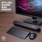 Computer Sound Bar Speaker  blackout  With Easy Access Headphone   Mic Jacks