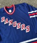 Vintage Ccm New York Rangers Hockey Jersey Size Large Blue 1990 s