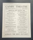 Canby Theatre Oregon 1938 Movies Schedule Program Small Poster Simone Simon Star