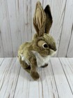 Vtg Hansa Brown Jack Rabbit  Black Tail Life-like Plush  Handcrafted hand Sewn 