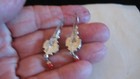 Nice Sterling Silver Turquoise   Coral Pierced Earrings