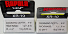 Lot Of 2 Rapala X-rap  xr-10  Xtreme Action Slashbait jerkbait In Albino Shiner