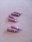 Lot Of 6 Purple Insulated Panel Mount Binding Post