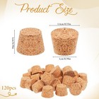 1 2 Inch Mini Tapered Cork Stoppers  120 Pcs Cork Stoppers Wine Bottle Corks Plu