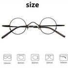 Vintage Small Round 34mm Glasses Mens Women Stainless Steel Eyeglasses Frames