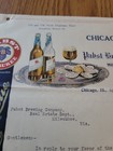  vtg  1920 Pabst Beer Brewing Co  Letter Head Chicago Branch Pbr