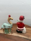 Rare Vintage Christmas Fez Shriners Santa Claus   Camel Salt   Pepper Shakers