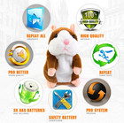 Plush Interactive Toys Pro Talking Hamster Pet Chatimals Mouse Buddy  5 7inx3in