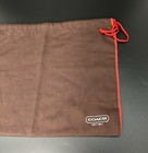 Coach Dust Bag Brown Drawstring Cotton Bag 13 5  X 13 5 