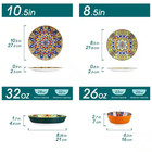 24-piece Bohemia Multicolour Stoneware Dinnerware Set Tableware  service For 6 