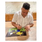 Ronaldo De Lima Signed Brazil Football Photo  World Cup Goal  Deluxe Frame