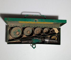 Vintage Greenlee No  830 Hole Saw Set W  Metal Case   Arbors Multiple Sizes Usa