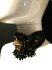 Woman Jewelry Choker Necklace Embroidered Crystal Pearl Collar Collier Stone Set