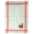 Santa Claus Embroidered Christmas Cotton Dish Tea Towel 20 X 28 Inch New