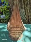 Vintage Wicker Round Handled 15-1 2 In Tall Oval Gathering centerpiece Basket