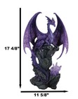 Large Hoarfrost Twilight Dragon Guarding Led Light Crystal Elements Statue
