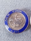 Two Vintage City Of New York Lapel Pin 1 10 10k   Nyc Civil Defense Pin