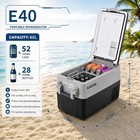 53qt Dc Portable Car Refrigerator 2 Zone 12v Fridge Freezer App Control 12 24v