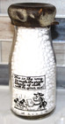 Hilo Dairymen s Center Half Pint Milk Bottle W  Mickey Mouse Cartoon And Lid