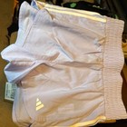 Adidas Pacer Wvn High Rise Training Shorts Violet Tone White Size Xs